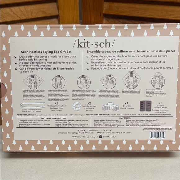 Kitsch Satin Heatless Styling Set in Champagne Blush - Picture 6 of 11